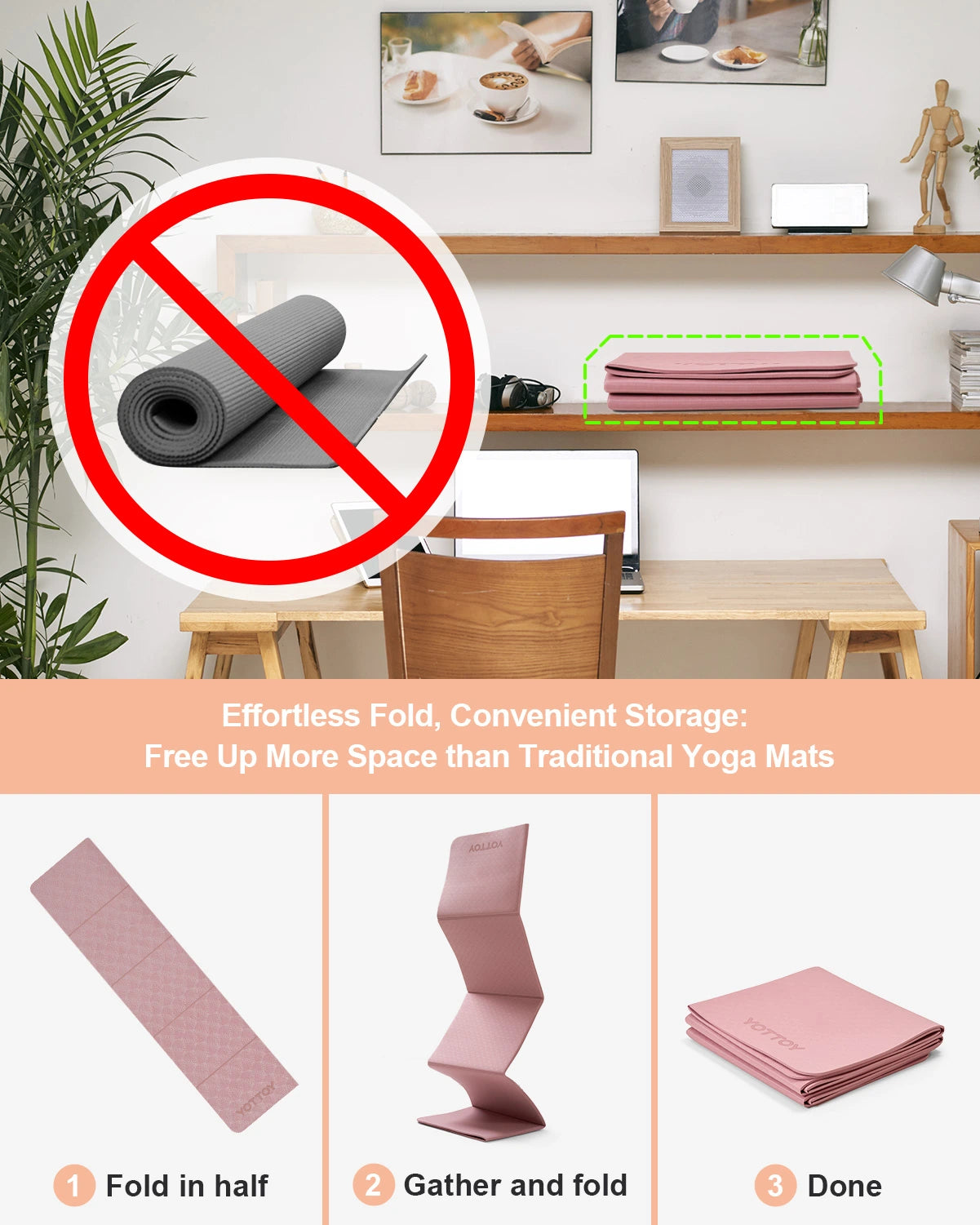 6mm Foldable Yoga/Pilates Mat
