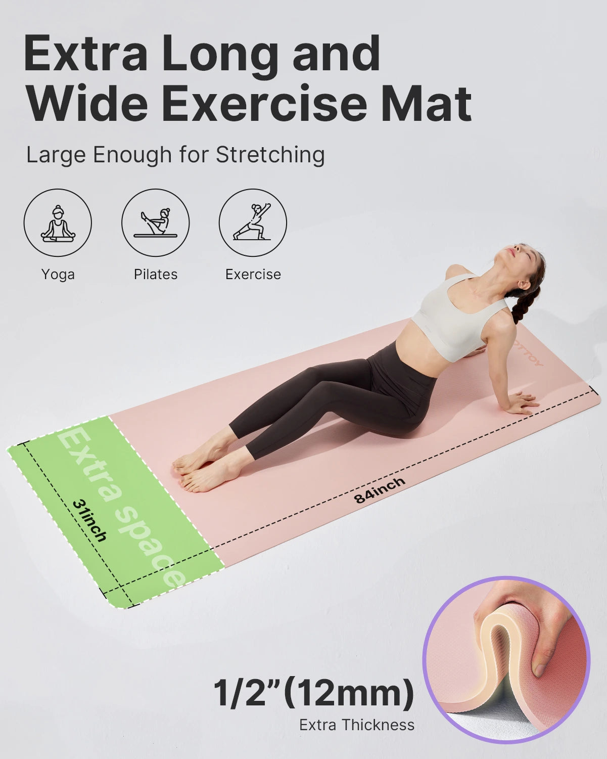 Extra Large Yoga Mat (84 * 31 Inch)
