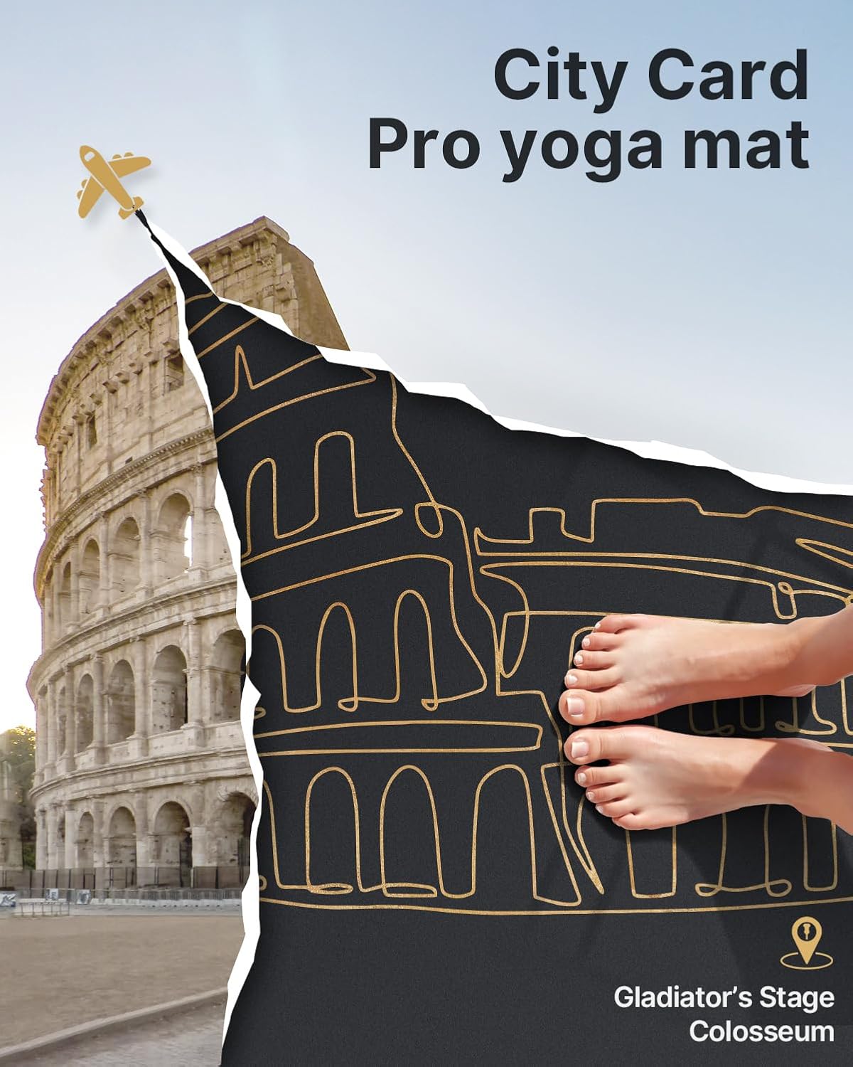 YOTTOY City Landmark Yoga Mat-Eiffel Tower