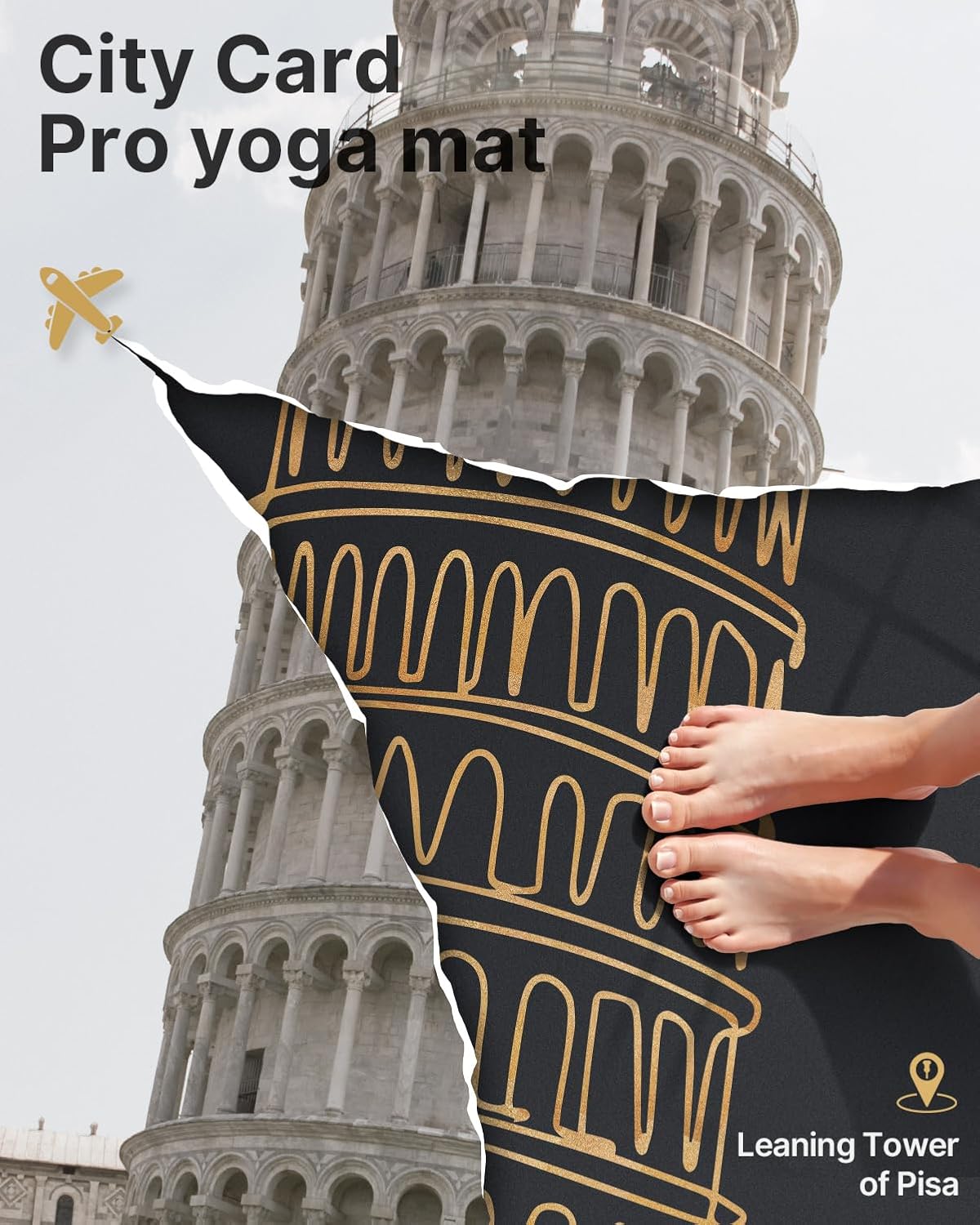 YOTTOY City Landmark Yoga Mat-Eiffel Tower