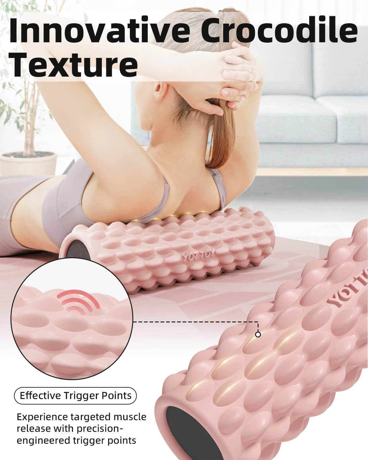 Crocodile Texture Foam Roller