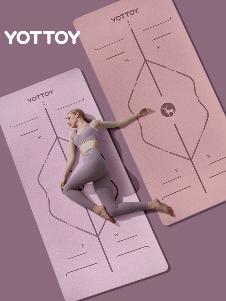 Alignment Line Yoga Mat | L185×W80/90 - YOTTOY