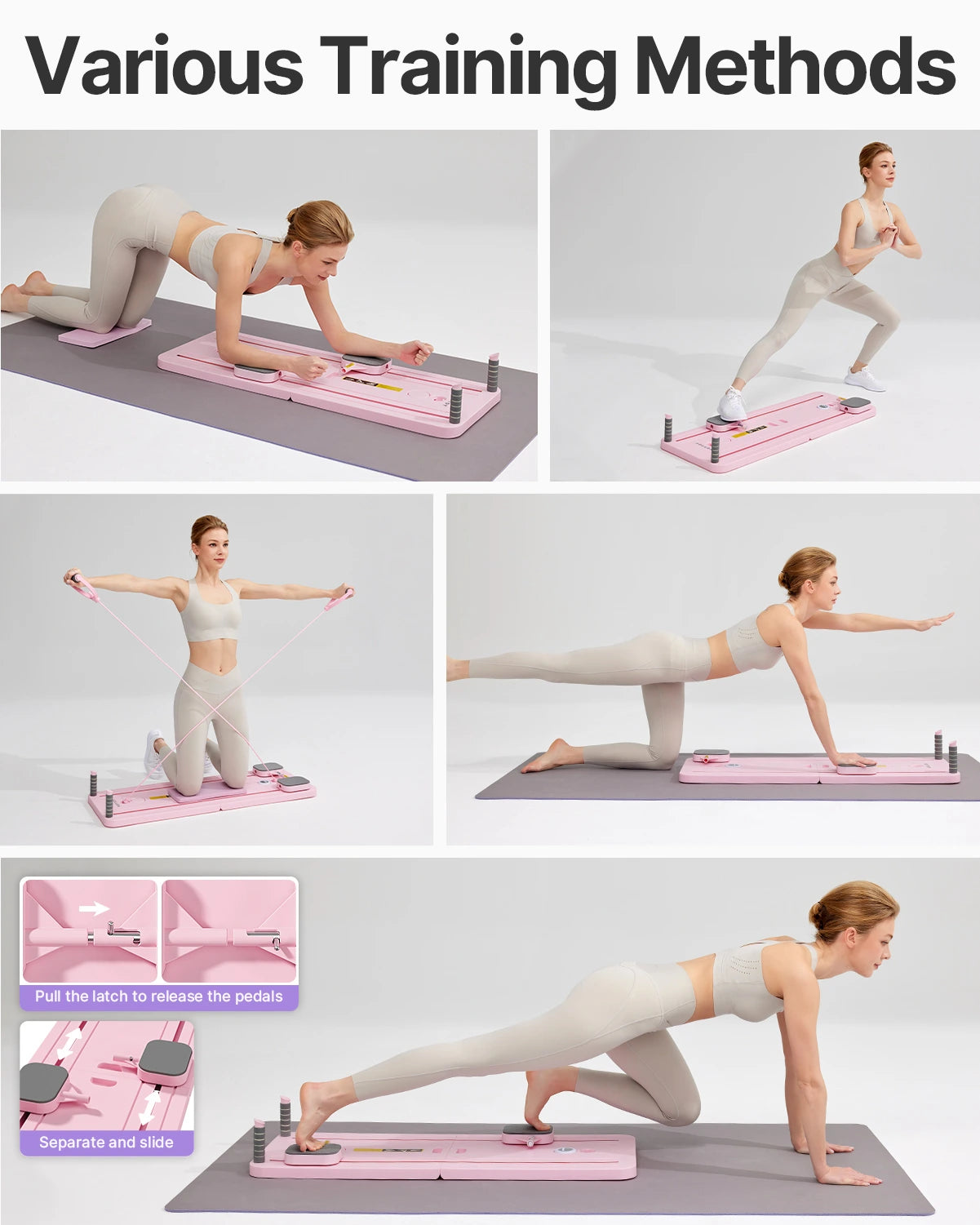Home Pilates Board-2025 Piilates Reformer Set