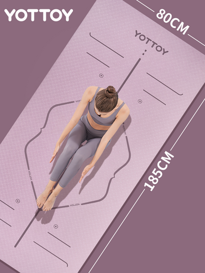 Alignment Line Yoga Mat | L185×W80/90