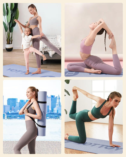 YOTTOY TPE Yoga Mat, with Strap Bag