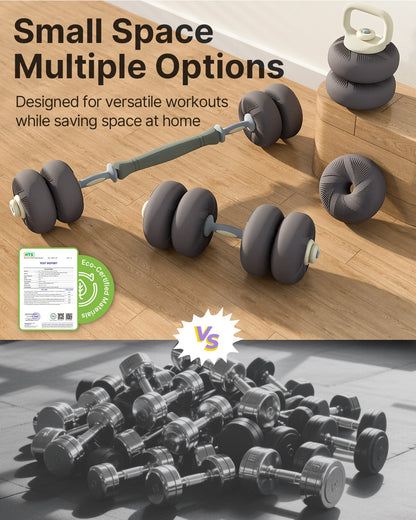 YOTTOY 4-in-1 Ultimate Home Gym: Adjustable Dumbbell & Barbell System