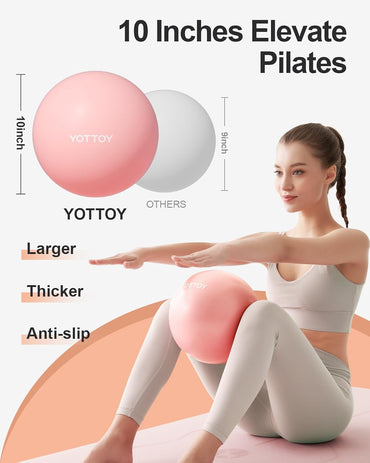 YOTTOY Pilates Ball, 10-inch