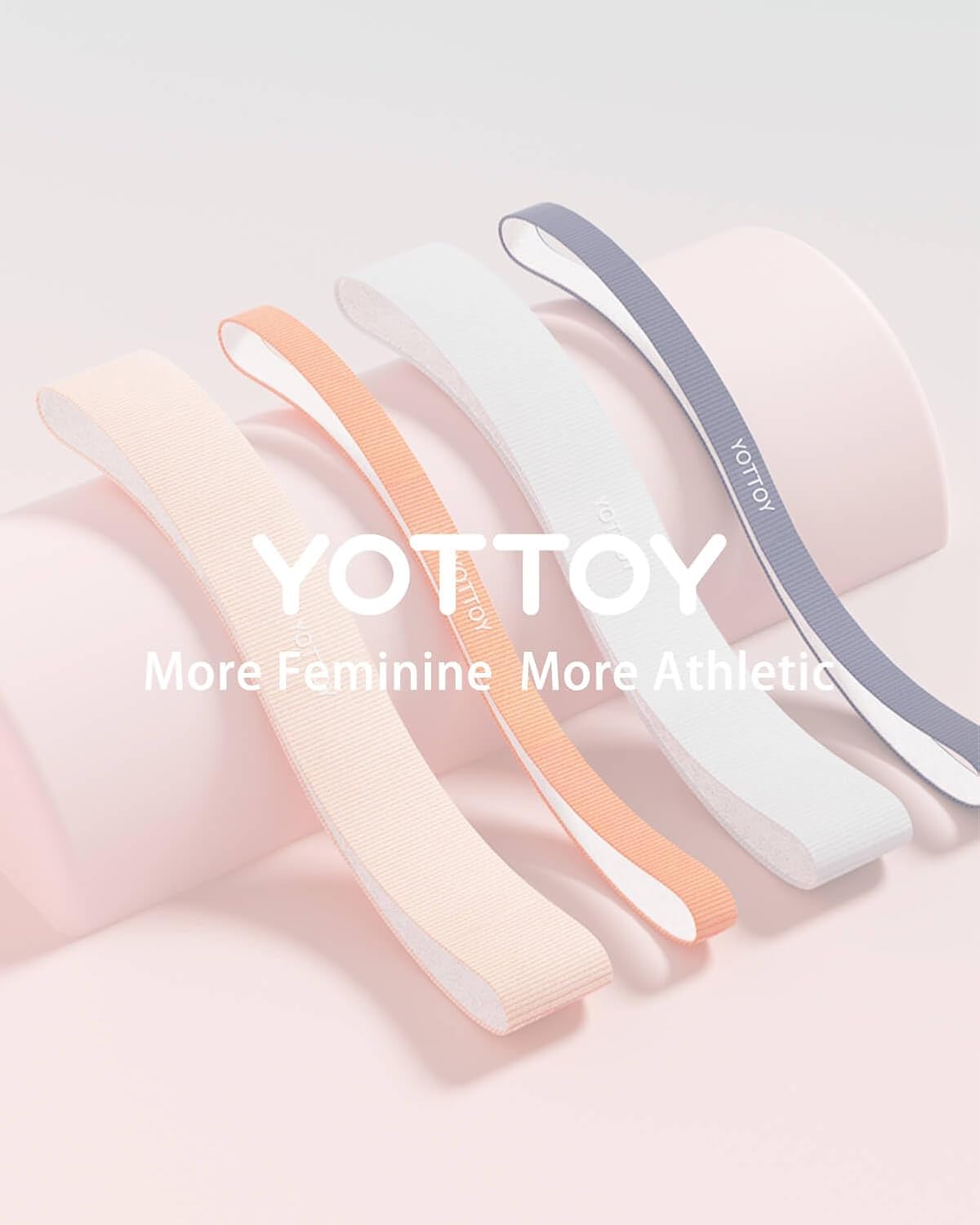 YOTTOY Non Slip Headbands Elastic Sweatbands Sport Workout Hairband
