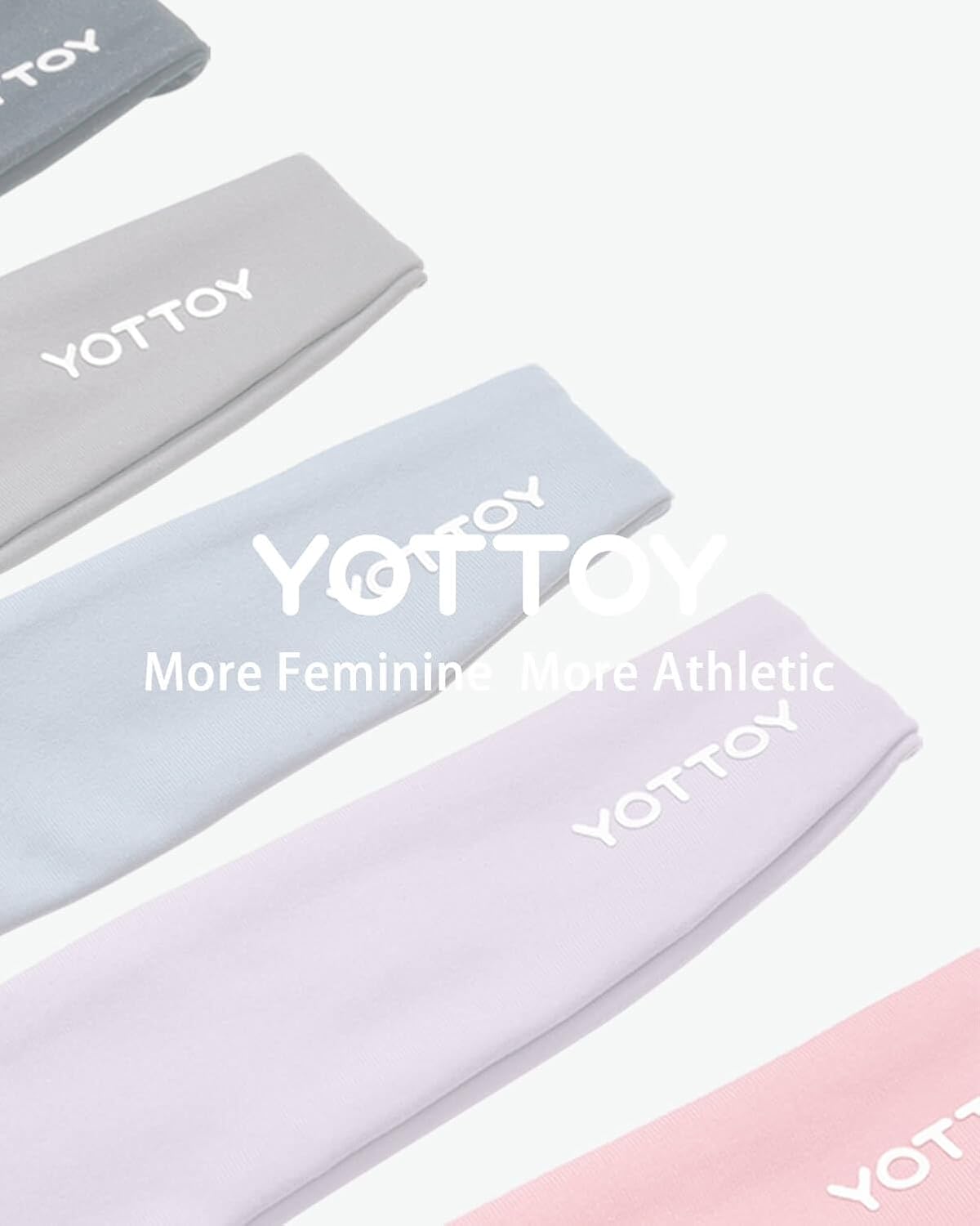 YOTTOY Non Slip Headbands Elastic Sweatbands Sport Workout Hairband