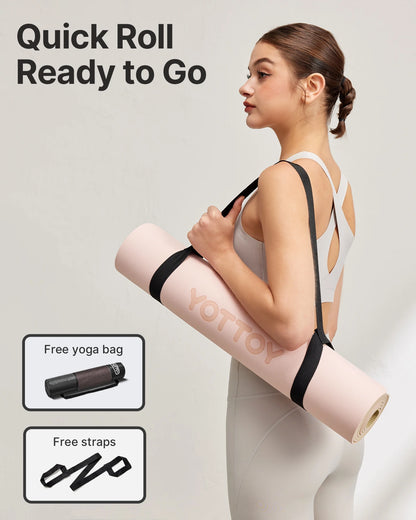Non-Slip TPE Exercise Mat(1/4 Inch) for Pilates