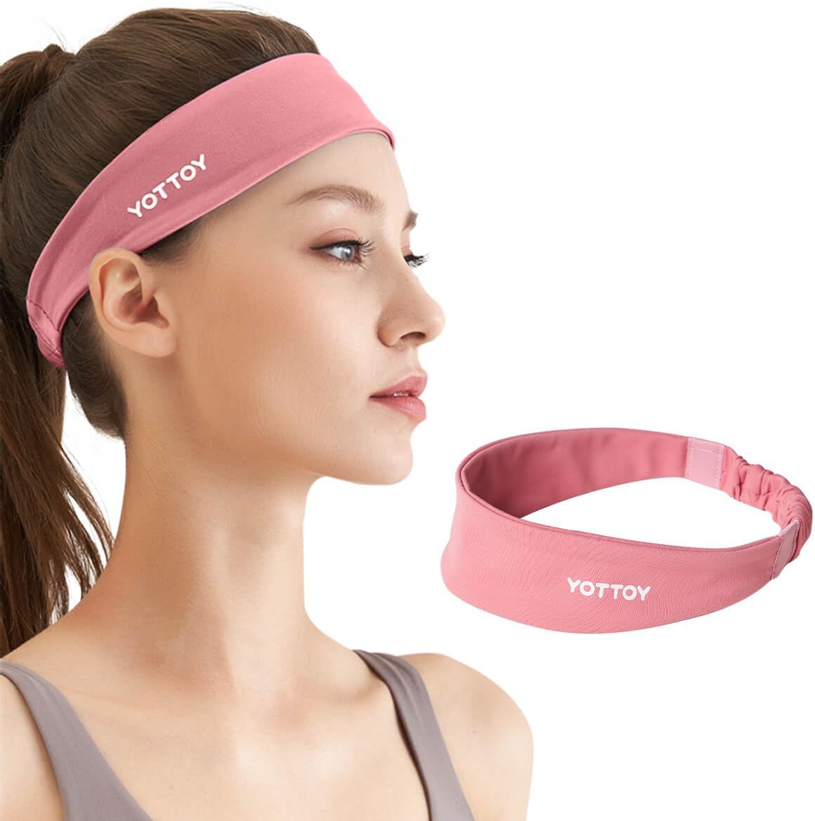 YOTTOY Non Slip Headbands Elastic Sweatbands Sport Workout Hairband