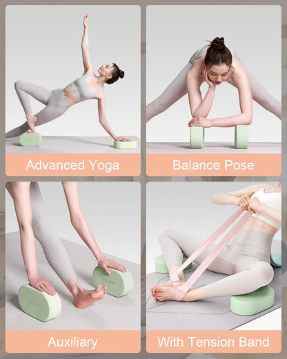 Foam Yoga Blocks(Set of 2) with Non-slip Surface