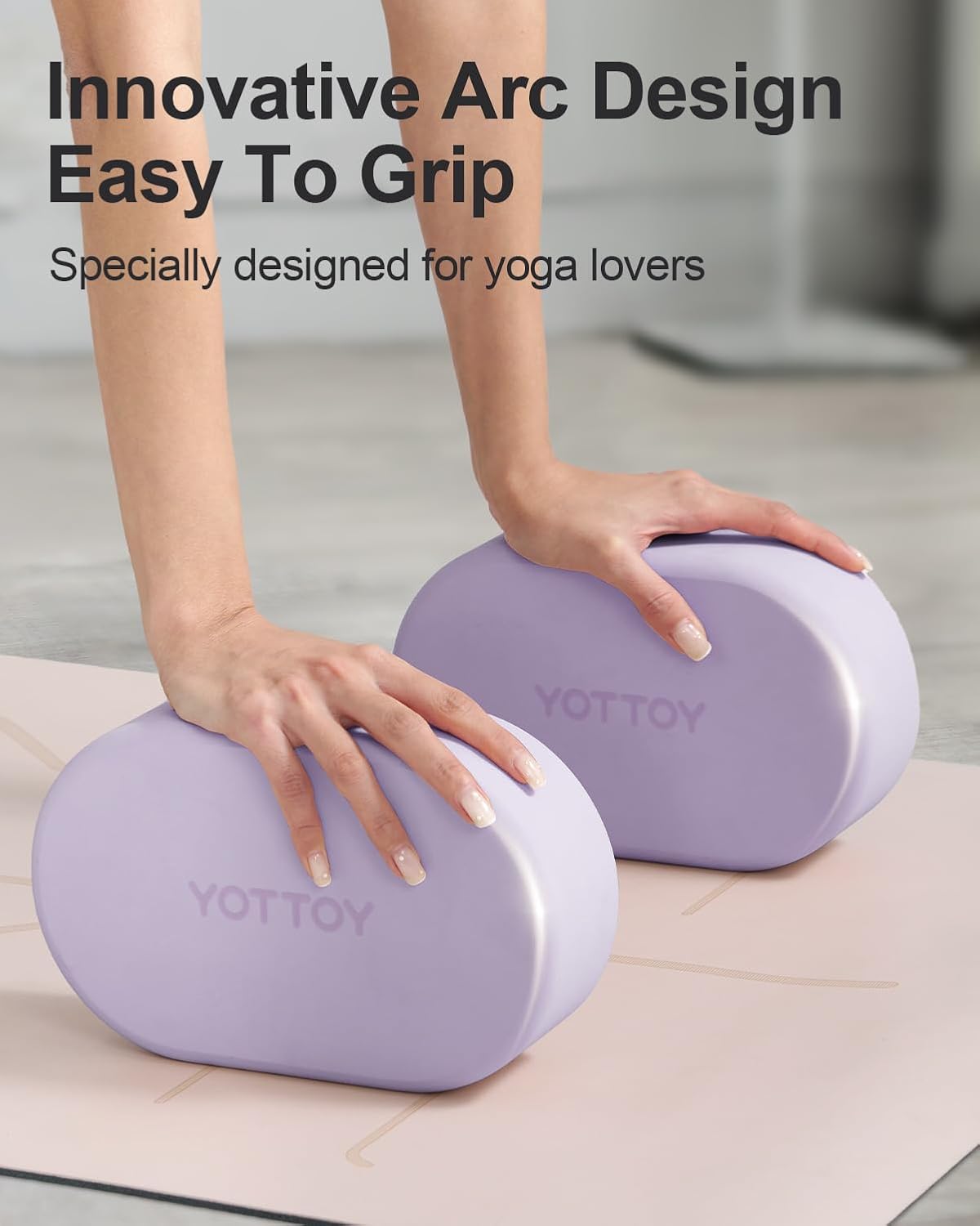 Foam Yoga Blocks(Set of 2) with Non-slip Surface