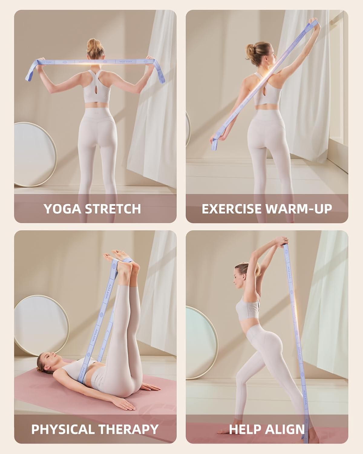 YOTTOY Yoga Strap and Resistance Bands