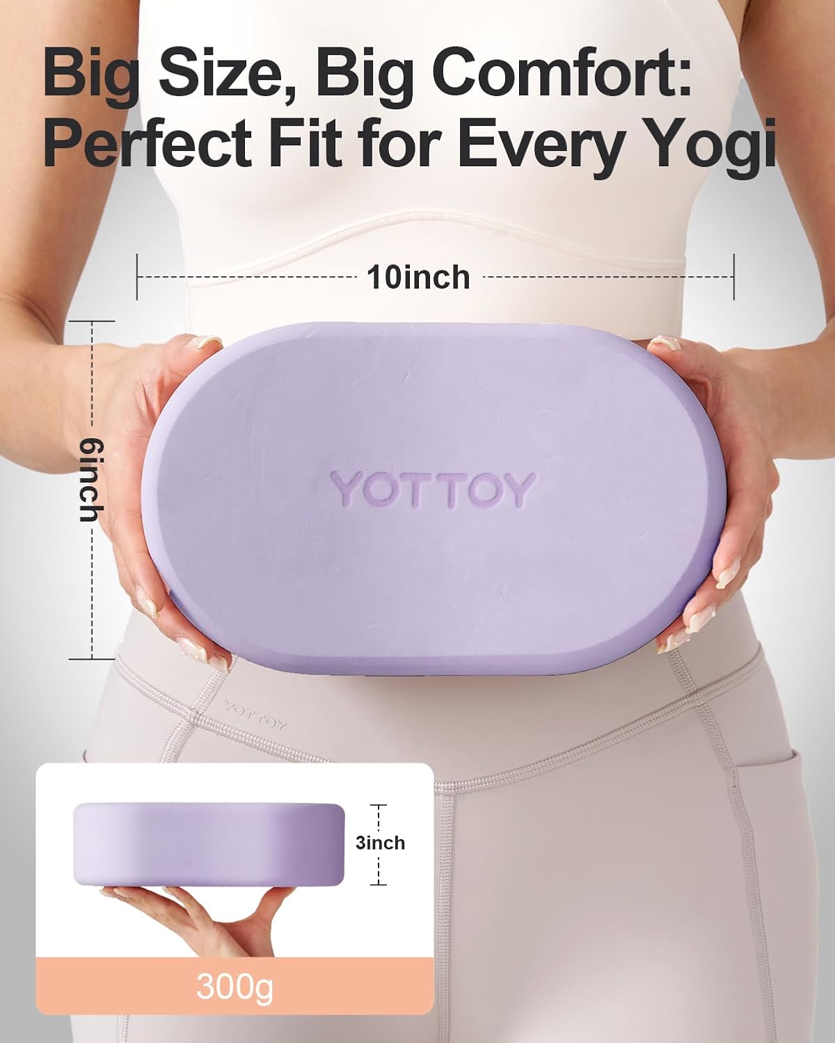 Foam Yoga Blocks(Set of 2) with Non-slip Surface