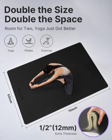 YOTTOY Large Yoga Mat – Spacious, Supportive & Slip-Resistant