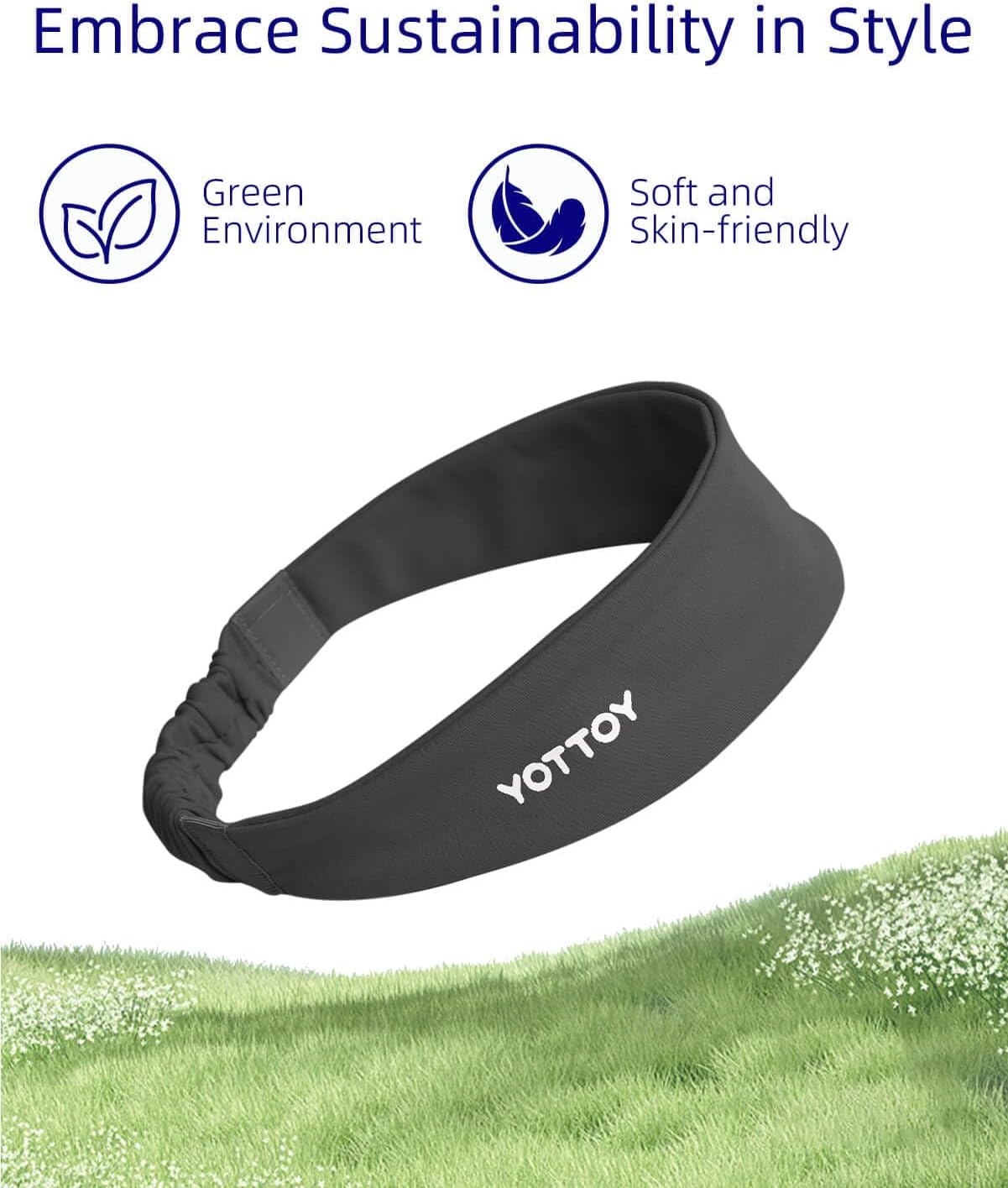 YOTTOY Non Slip Headbands Elastic Sweatbands Sport Workout Hairband