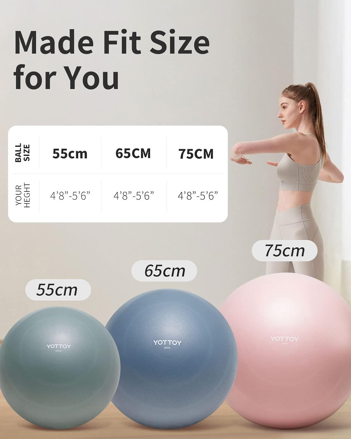 YOTTOY Ultimate Anti-Burst Yoga Ball