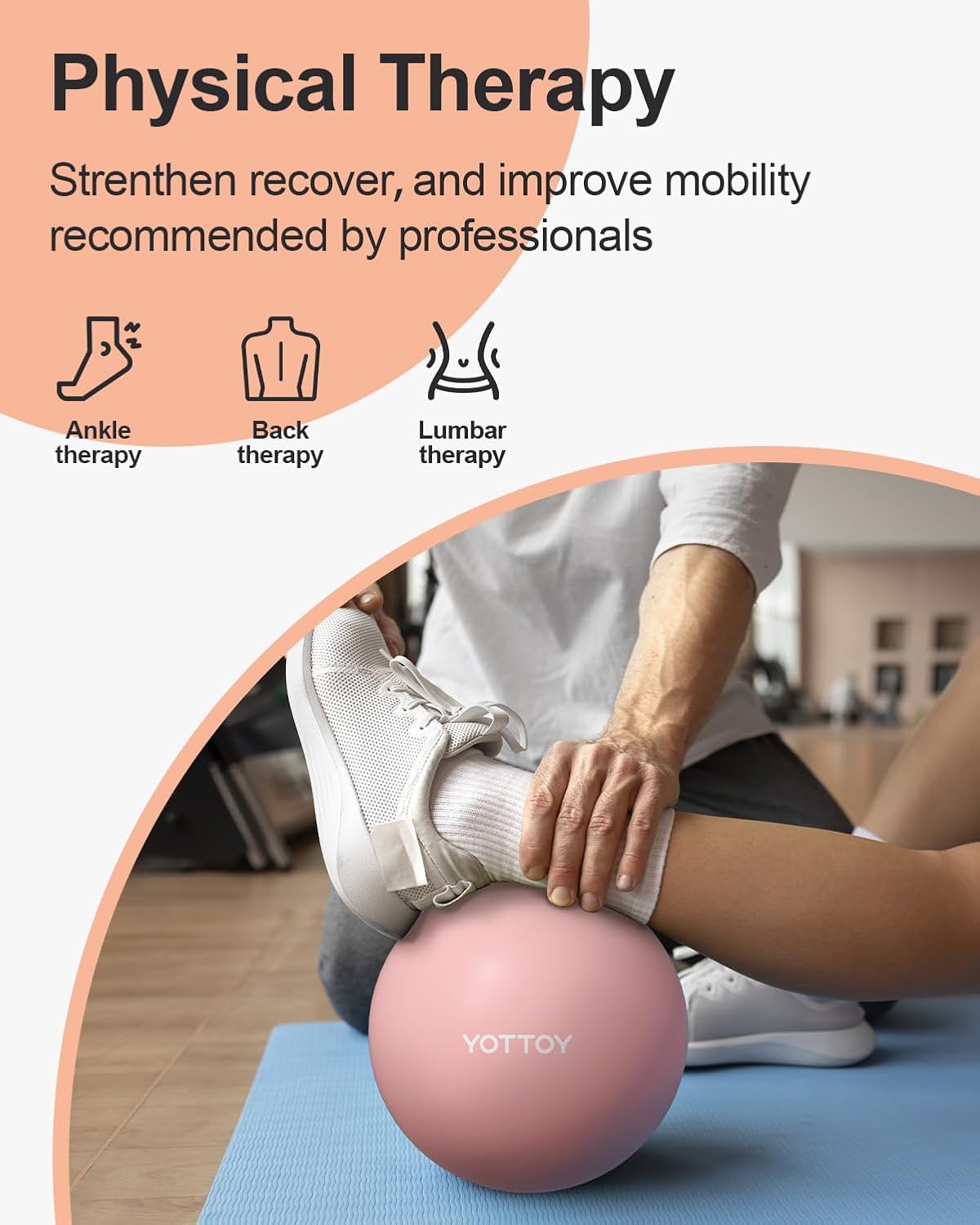 YOTTOY Pilates Ball, 10-inch