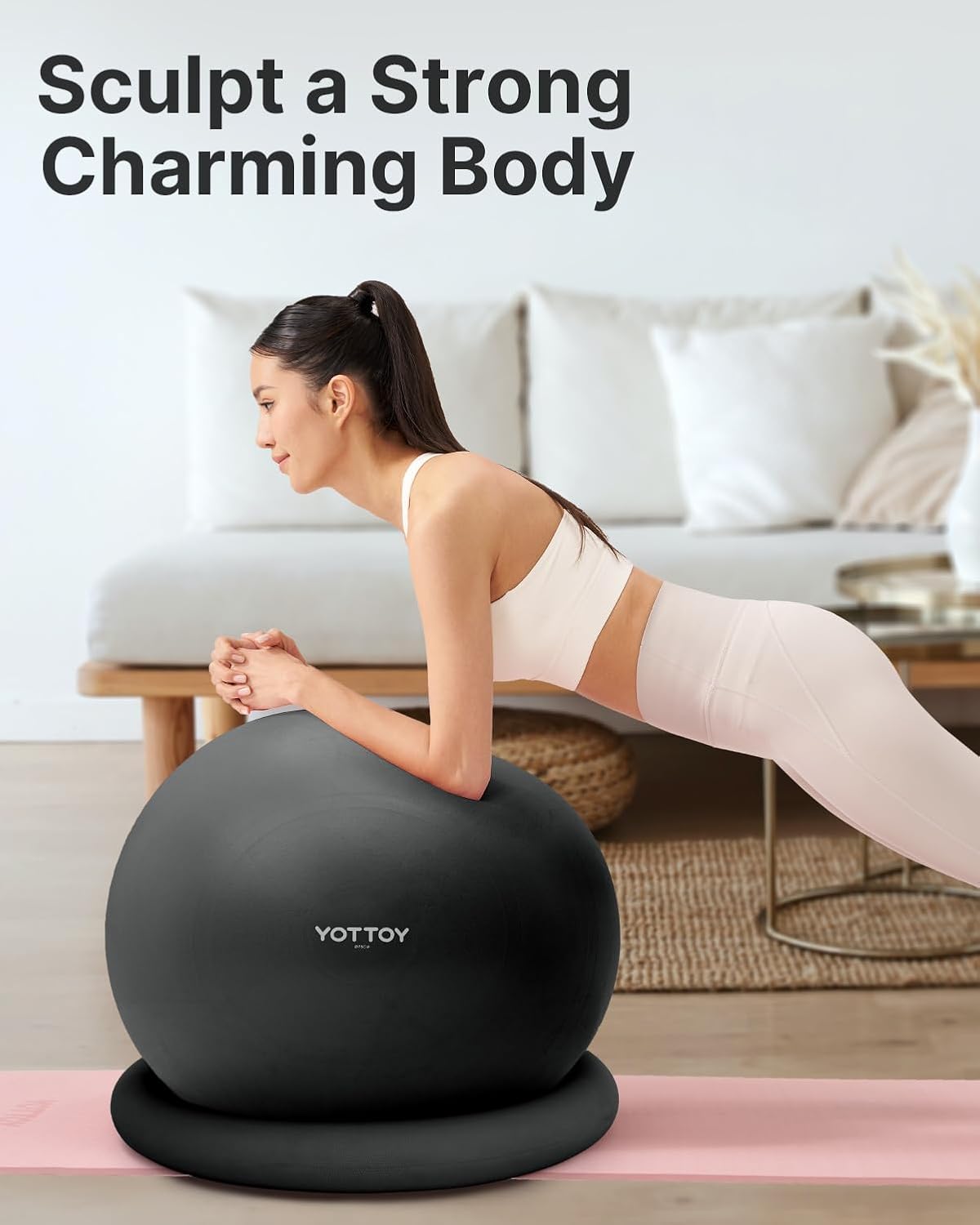 YOTTOY Exercise Ball Chair with Base