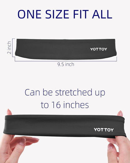 YOTTOY Non Slip Headbands Elastic Sweatbands Sport Workout Hairband