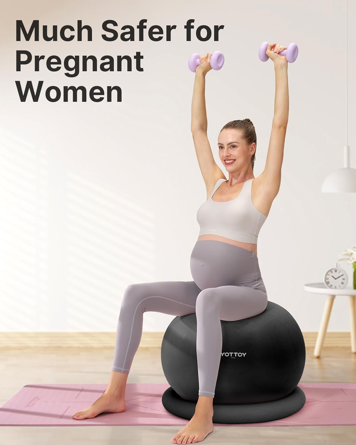 YOTTOY Exercise Ball Chair with Base