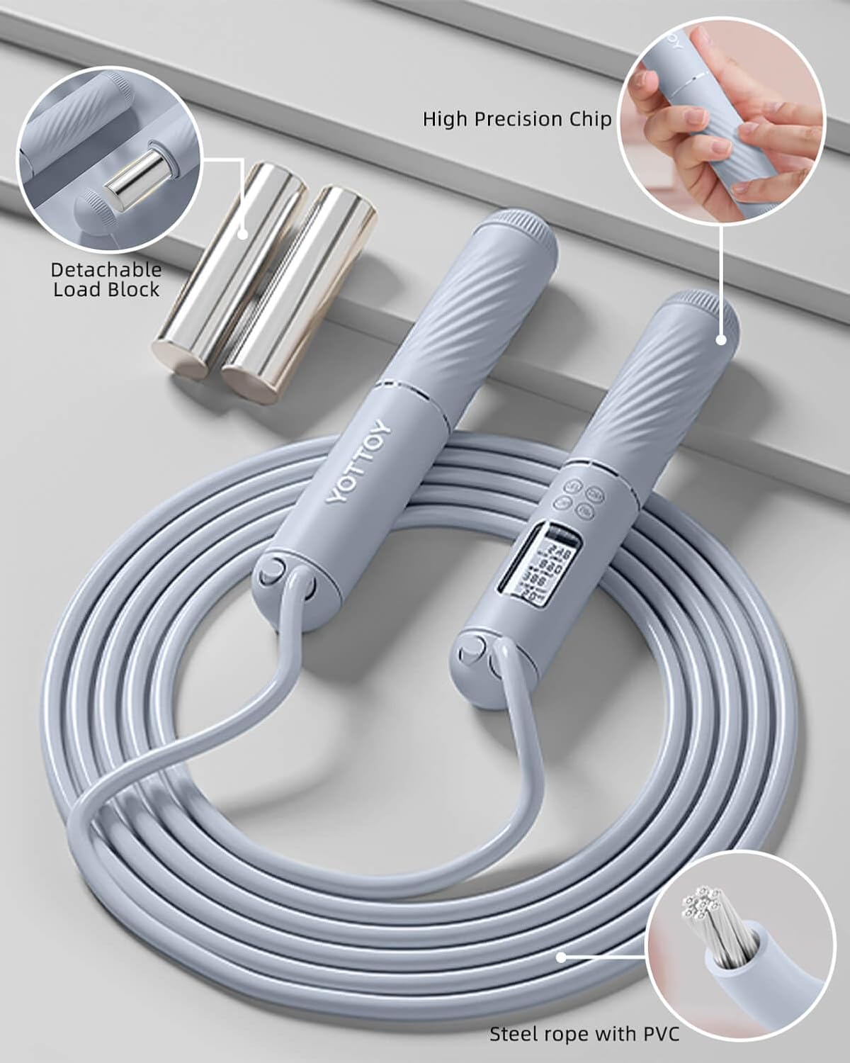 Cordless Jump Rope 2 In 1 with Counter