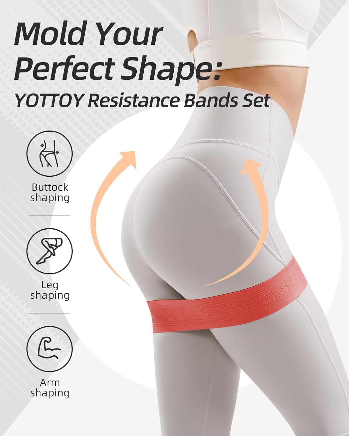 YOTTOY 4 Levels of Exercise Loop Bands