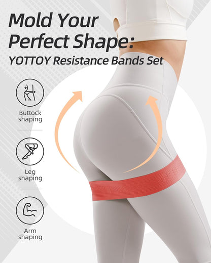 YOTTOY 4 Levels of Exercise Loop Bands