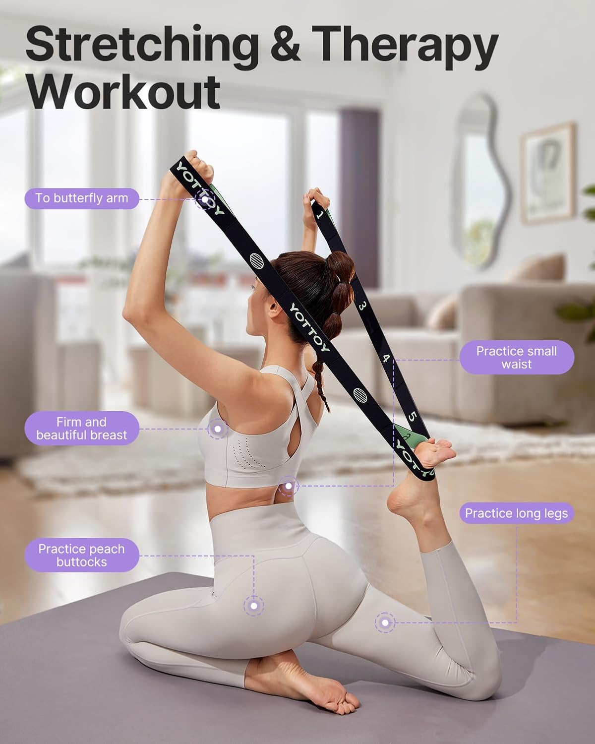 YOTTOY Yoga Strap and Resistance Bands