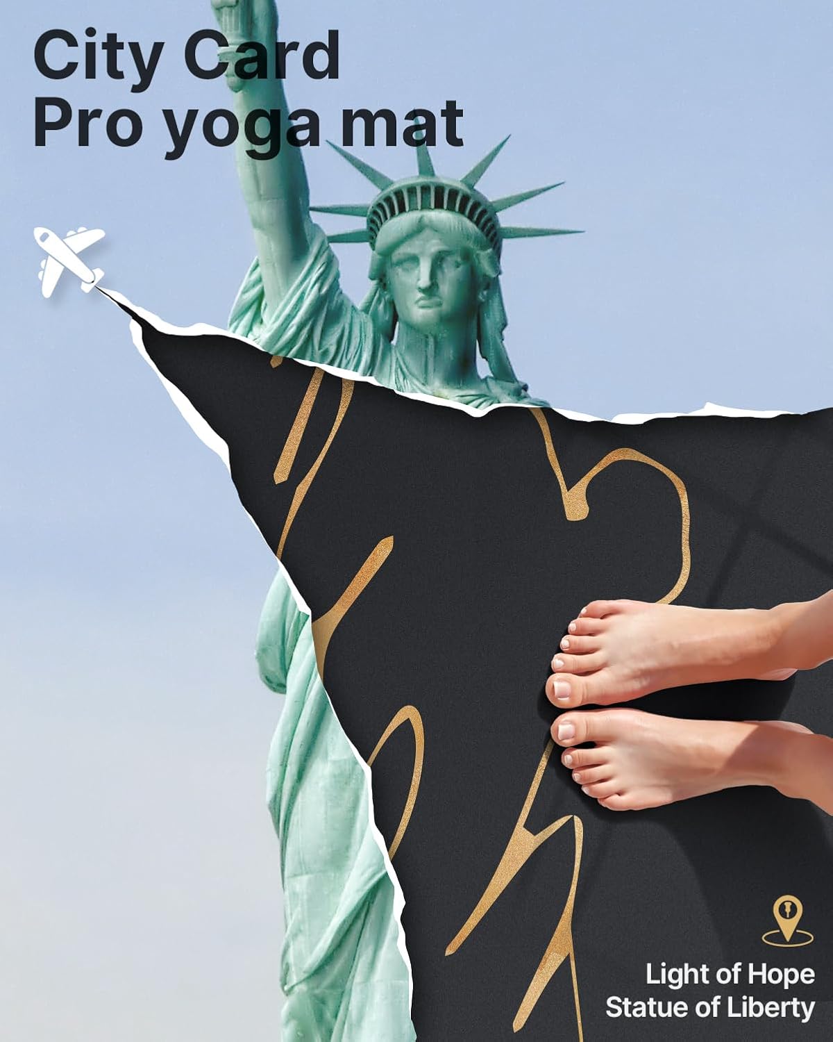 YOTTOY City Landmark Yoga Mat-Eiffel Tower
