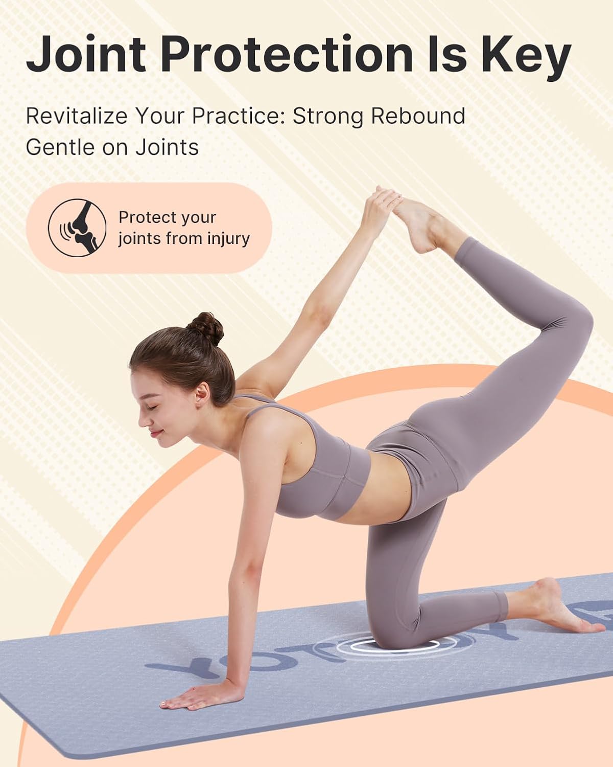 YOTTOY TPE Yoga Mat, with Strap Bag