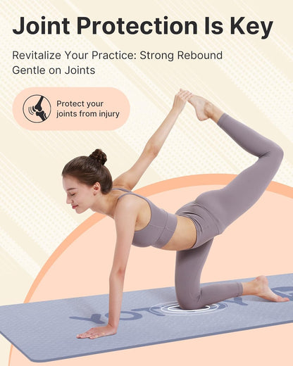 YOTTOY TPE Yoga Mat, with Strap Bag