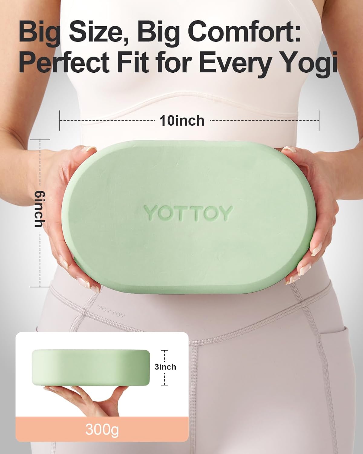 Foam Yoga Blocks(Set of 2) with Non-slip Surface