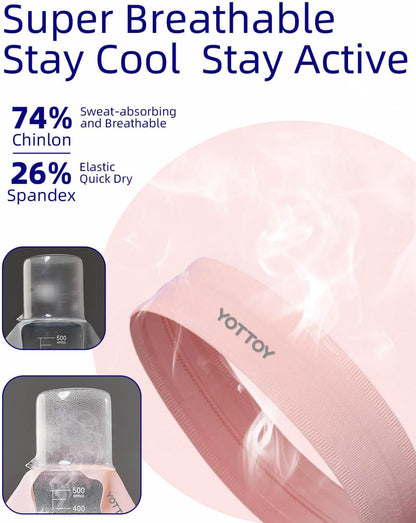YOTTOY Non Slip Headbands Elastic Sweatbands Sport Workout Hairband