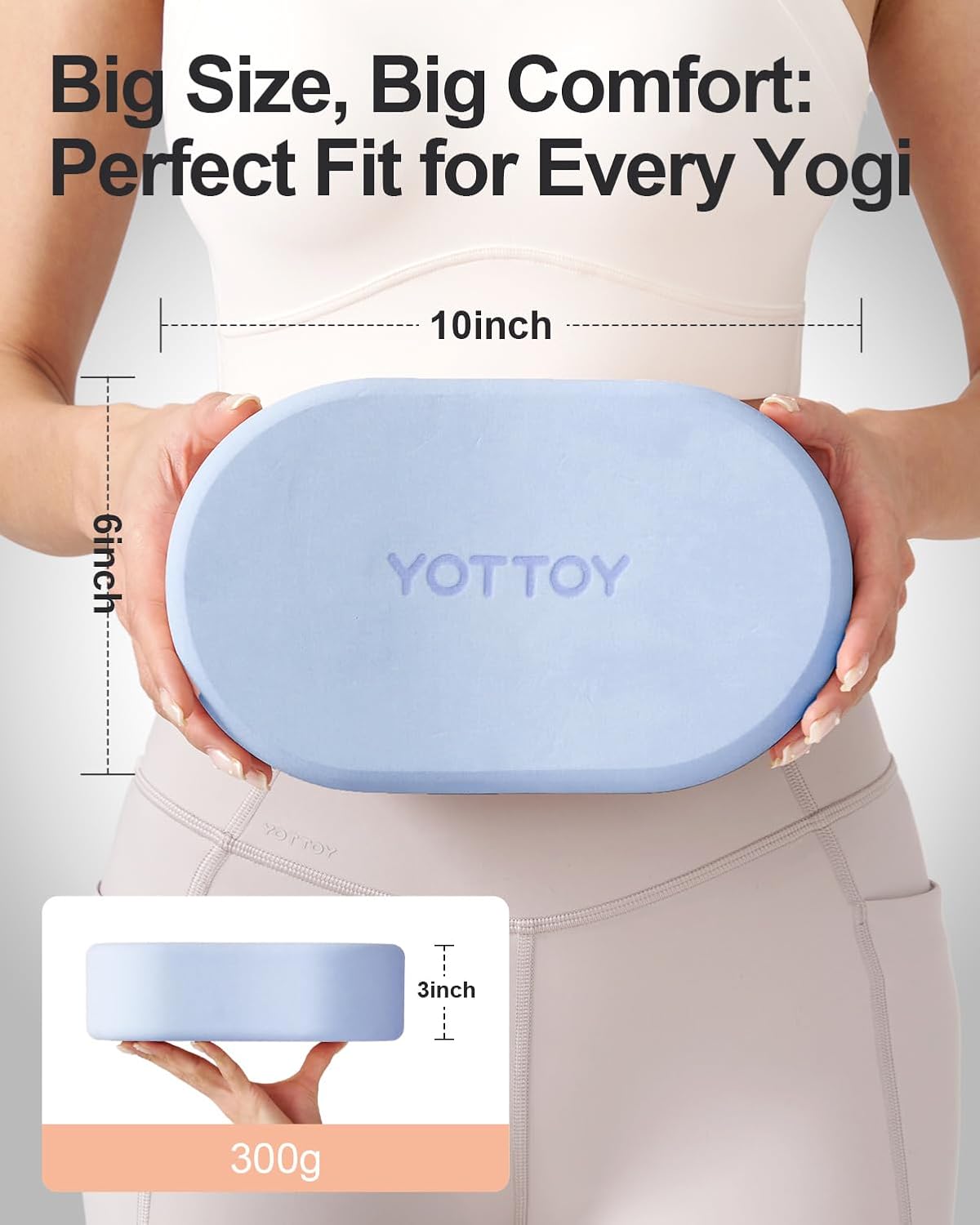 Foam Yoga Blocks(Set of 2) with Non-slip Surface
