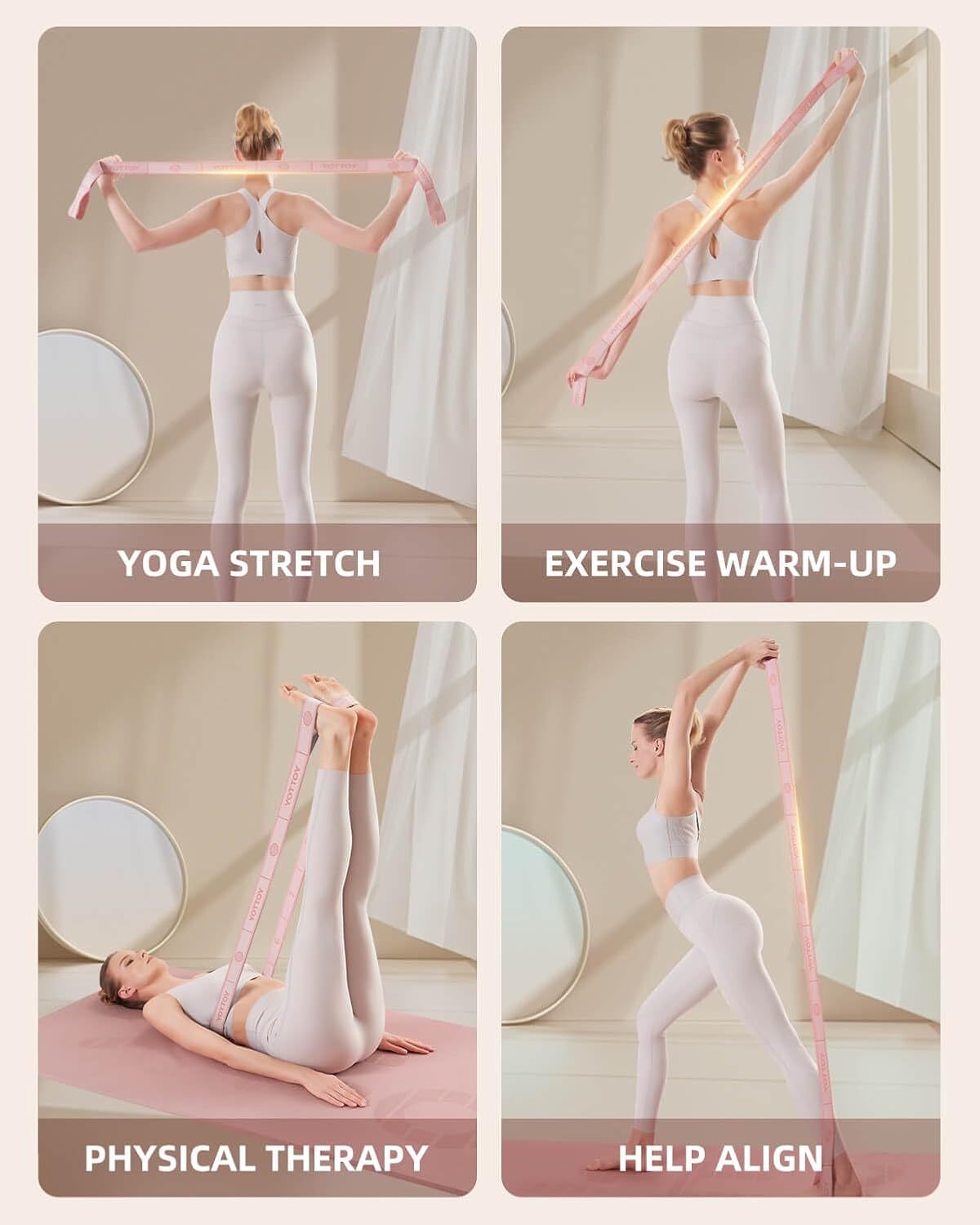 YOTTOY Yoga Strap and Resistance Bands