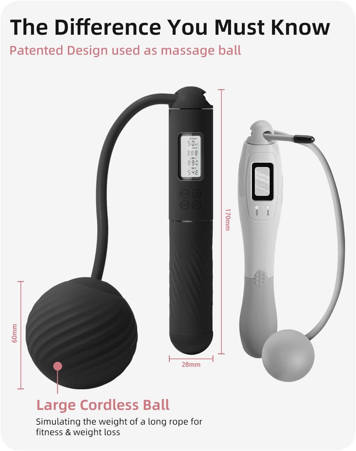 Cordless Jump Rope 2 In 1 with Counter