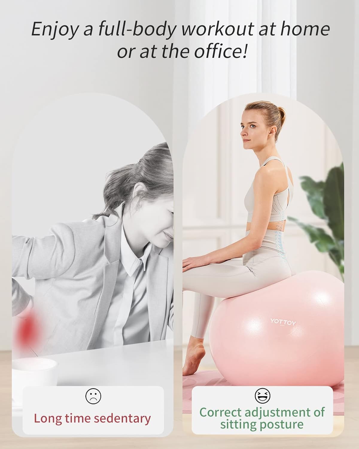 YOTTOY Ultimate Anti-Burst Yoga Ball