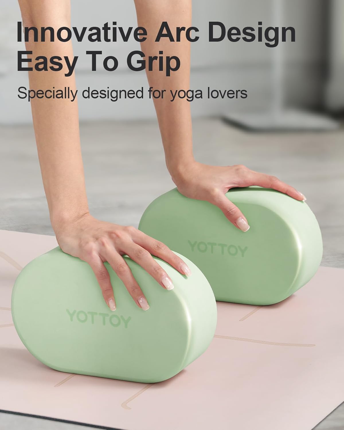 Foam Yoga Blocks(Set of 2) with Non-slip Surface