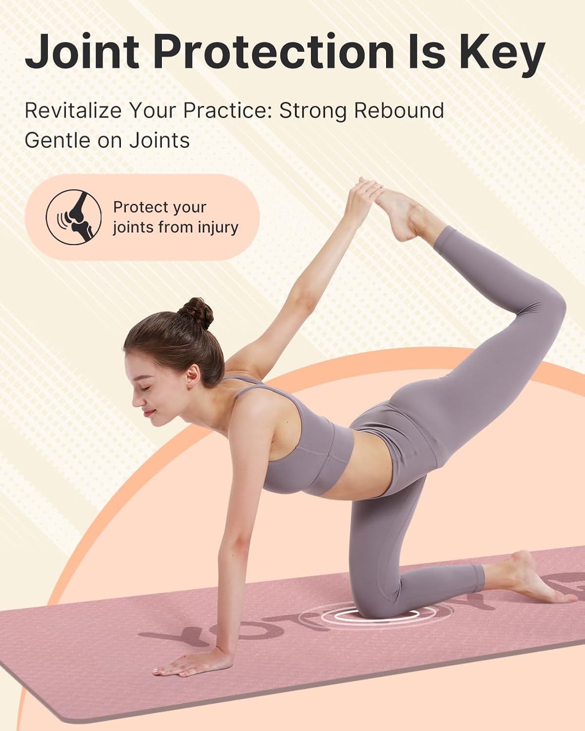 YOTTOY TPE Yoga Mat, with Strap Bag
