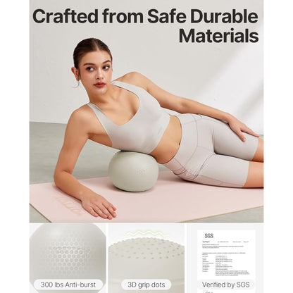 YOTTOY Small Exercise Ball，9-inch Pilates Ball with Anti-Burst Technology for Stability,