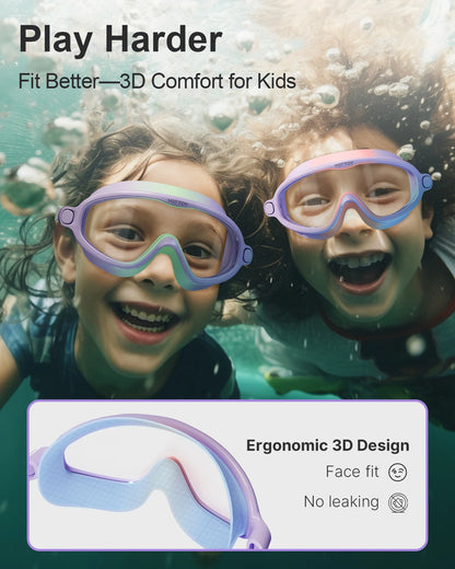 Goggles for Kids 6-14, Kids Swim Goggles with UV Protection