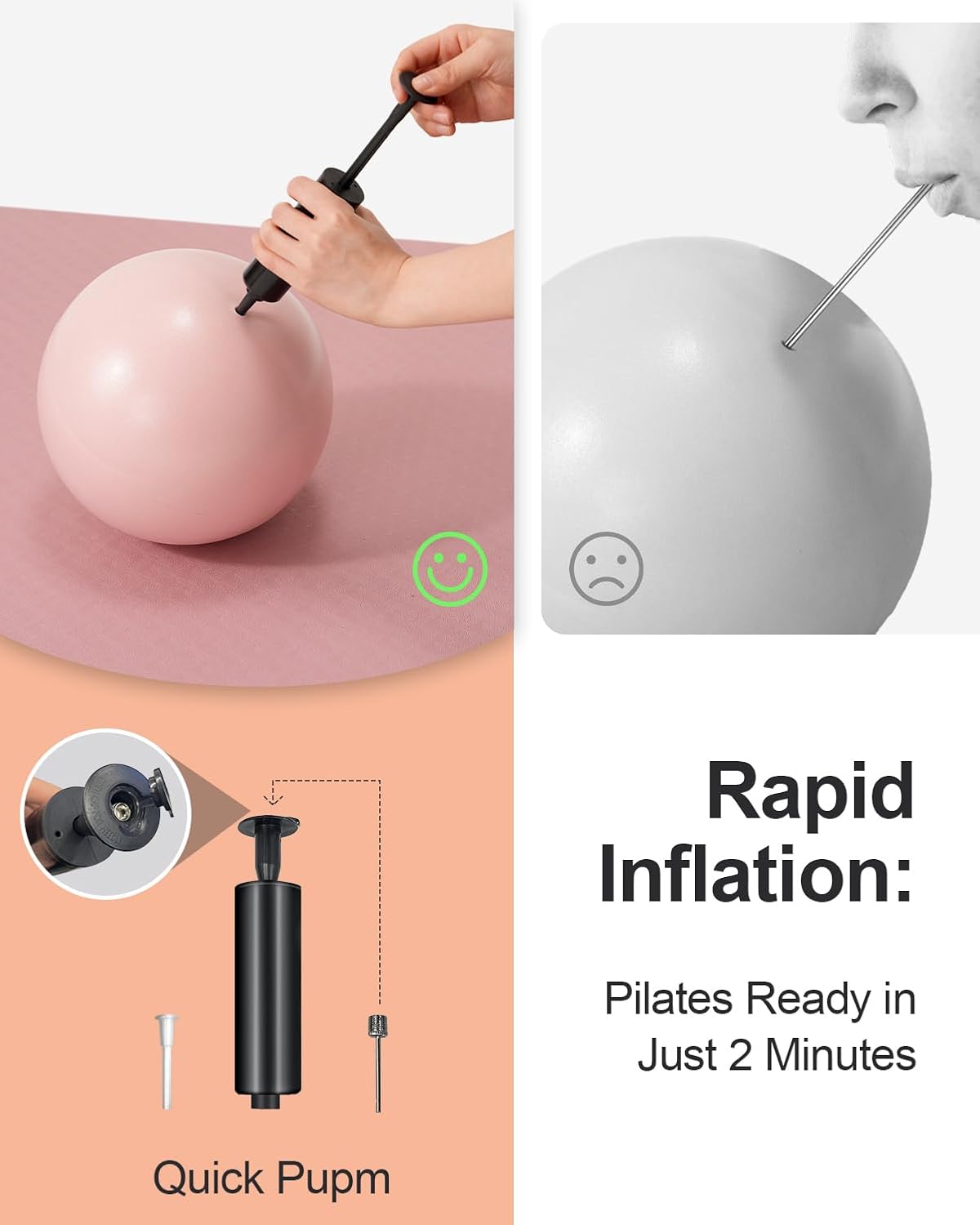 YOTTOY Pilates Ball, 10-inch