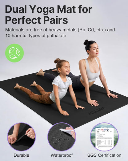 YOTTOY Large Yoga Mat – Spacious, Supportive & Slip-Resistant