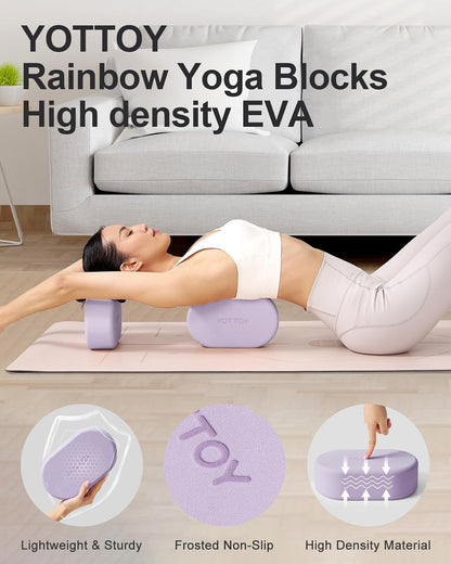 Foam Yoga Blocks(Set of 2) with Non-slip Surface