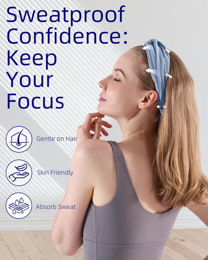 YOTTOY Non Slip Headbands Elastic Sweatbands Sport Workout Hairband