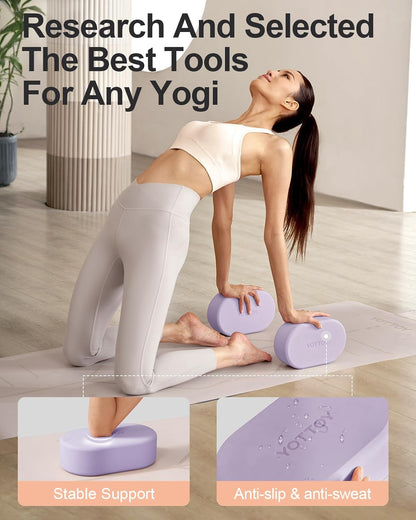 Foam Yoga Blocks(Set of 2) with Non-slip Surface