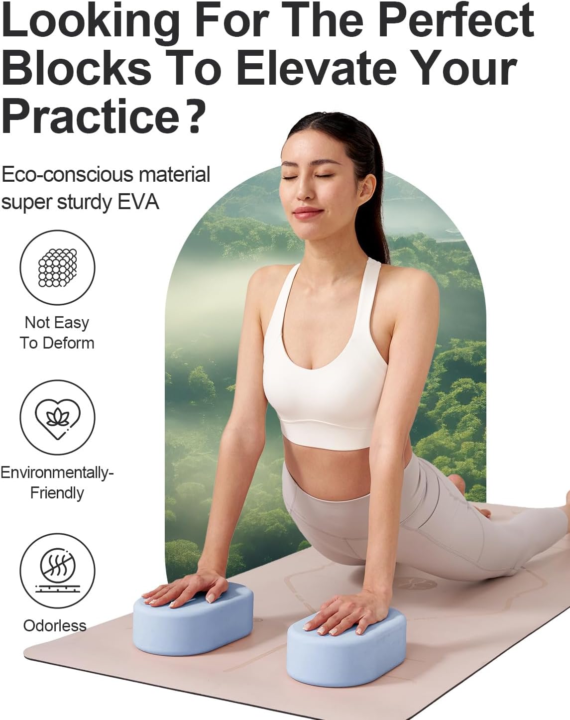 Foam Yoga Blocks(Set of 2) with Non-slip Surface