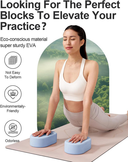 Foam Yoga Blocks(Set of 2) with Non-slip Surface